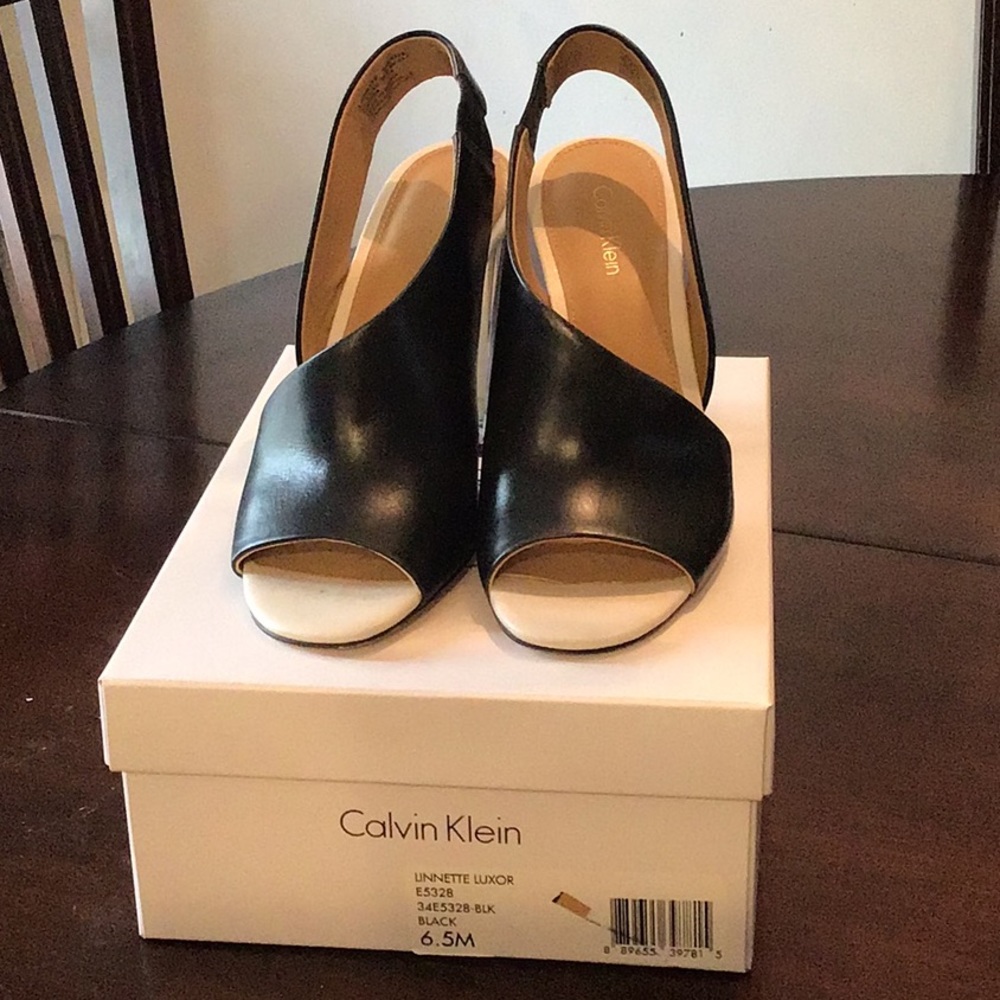 Calvin Klein lucite heels